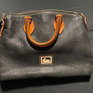 Small Leather Black & Brown Purse by Dooney&Bourke in excellent cond.